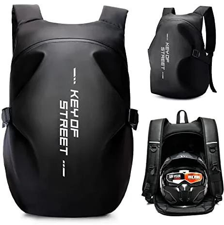 HYC00 Mochilas de Motocicleta para Hombres, Mochila Impermeable para Casco, Accesorios de Motocicleta, Bolsas para Laptop, Mochilas de Viaje, Bolsas Escolares para Estudiantes