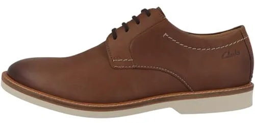 Clarks Atticus Ltlace, Oxford Hombre, Dark Tan Lea, 45 EU