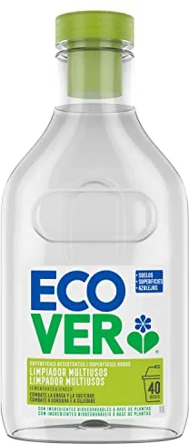 Ecover Limpiador Multiusos ecológico, combate la grasa y la suciedad, Lemongrass & Ginger, botella de 1 L, 40 dosis