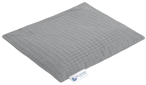 Medi Partners Saco de Semillas para Microondas 20x25cm Cojin 500g 100% Algodón Waffle Saquitos bolsa Semillas calor Microondas Almohadillas Saco Termico (Gris)