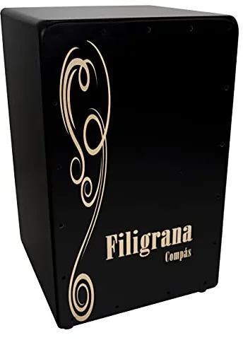 Cajon Flamenco Filigrana Compas (Tapa Negra)