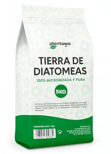 PLANTAWA Tierra de Diatomeas 5 kg | Polvo Ultrafino de Alta Pureza | Materia Prima Natural Sin Tratamientos Químicos | El embalaje puede variar
