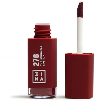 3INA MAKEUP - The Longwear Lipstick 276 - Labial Líquido Marrón de Larga Duración con Acido Hialurónico para Hidratar los Labios - Barra de Labios Matte de Alta Pigmentación - Vegan - Cruelty Free