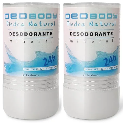 Desodorante De Alumbre Natural En Piedra Unisex. Antitranspirante Para El Sudor Fuerte De Axilas Y Pies. Sin Aluminio Y Sin Parabenos. 100% Natural