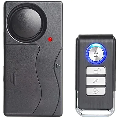 Lancoon Alarma Antirrobo Inalámbrica, Sistema De Seguridad Antirrobo con Sensor De Movimiento Ajustable De Alta Sensibilidad De 110dB para Puerta, Ventana, Bicicleta, Motocicleta, Autocaravana