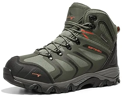 NORTIV 8 Botas de Montaña Zapatos de Senderismo Hombres Zapatillas Trekking Impermeables Ligeros al Aire Libre Ejército Verde 160448_M-E Talla 42 (EUR)