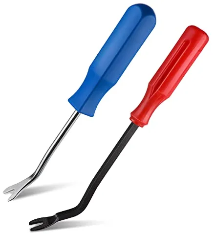 cobee Quitagrapas para tapicería Herramienta quitauñas, Levantador de grapas Removedor de tachuelas de servicio pesado Herramienta extractora de clavos en Muebles Estuche de Madera(2 piezas)