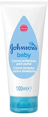 Johnson's Baby Crema protectora para pañal, crema hidratante bebé que protege de las irritaciones, crema pañal para bebé hipoalergénica y apta para pieles sensibles, 1 x 100 ml