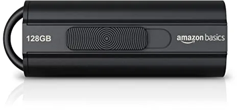 Amazon Basics Memoria flash USB 3.1 de 128 GB, velocidad de lectura de hasta 130 MB/s, Negro