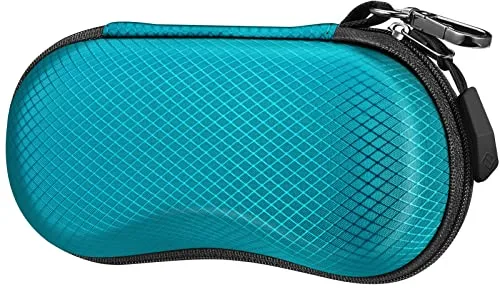 FINTIE Funda Gafas de Sol, Portátil Estuche Gafas Rigida con Clip y Cremallera para Mujeres y Hombres
