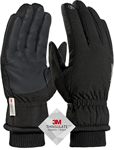 Guantes Calefactables, Guantes Gimnasio Hombre, Guantes Termicos Moto Mujer Invierno, Mujer Nieve Esqui Patinaje Sobre Hielo Snowboarding, Guantes Tactiles Hombre Running, Guantes Moto - Negro XL