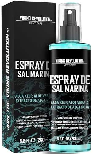 Viking Revolution - Sea Salt Spray para Cabello de Hombres - Regalo Hombre - Spray de Sal Marina con Algas, Aloe Vera y Alga Roja - Regalos Originales Para Hombre - 260 ml