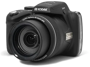 KODAK Pixpro Astro Zoom AZ528 - Appareil Photo Numérique Bridge, Zoom X52, Grand Angle de 24 mm, 16 Mégapixels CMOS, LCD 3", Wi-Fi, Rafale 6 i/s, Contrôle sans fil - Noir