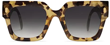 SOJOS Gafas de sol para mujer, grandes, vintage, retro, cuadradas, marco de cateye, protección UV400, clásicas, modernas, rectangulares, de gran tamaño, SJ2194, extra-large