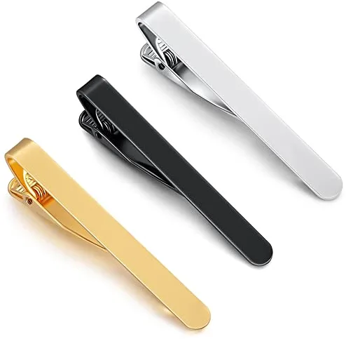 MEISO 3 Alfileres de Corbata Hombre, Alfileres de Corbata de Cobre Delgado, Pisa Corbata Hombre, Clásicos para Negocios, Boda, Vida Diaria