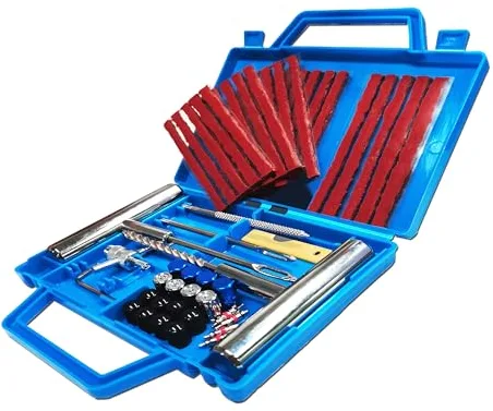 53PCS Kit Repara Pinchazos Herramienta, kit de Reparación para Neumáticos Pesados, kit de emergencia portátil de reparación rápida de neumáticos para coches, todoterrenos, moto y más.