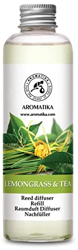 Recambio de difusor de Citronela & Té 200ml - Fragancia para el hogar - Aromaterapia - Recambio de difusor de caña - Recarga de varillas difusoras - Refill reed diffuser Lemongrass -Tea