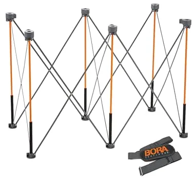 Bora Centipede CT6 - Soporte de Trabajo Plegable portátil de 36 Pulgadas de Alto con Correa de Transporte, Banco de Trabajo Plegable, Mesa de construcción, Soporte, Caballete, 2 pies x 4 pies, Altura