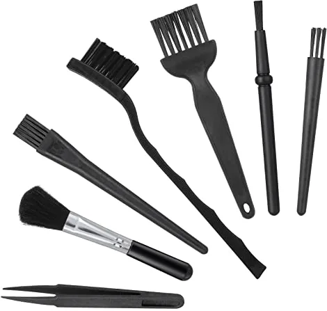 TIESOME Juego de cepillos de Limpieza antiestáticos 7 en 1 Cepillo portátil para Teclado de Ordenador Limpieza electrónica del Polvo Juego de cepillos de remoción cepillos de Limpieza de Nylon