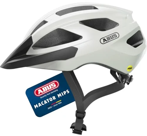 ABUS Casco de bicicleta de carretera Macator MIPS - casco de bicicleta para principiantes con visera - apto para personas con coletas - para hombres y mujeres