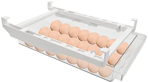 Cajón para huevos extensible para frigorífico, espacio para 18 huevos, organizador adecuado para la mayoría de los refrigeradores