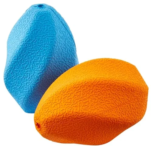 Amazon Basics Juguete para perro, dispensador de comida, masticable, juego de 2, tamaño medio, Multicolor
