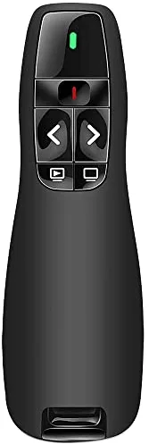Ergonómico Pasador Diapositivas Mando Ordenador Powerpoint, 2,4GHz Presentador Inalambrico Mando Presentaciones USB Distancia Puntero Powerpoint Remote Presenter para Computadora Windows Mac
