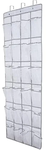 anshuke Organizador de Zapatos para Puerta, Zapatero Colgante con 24 bolsillos, almacenamiento de zapatos, organizador colgante multifuncional para dormitorio, sala de estar baño