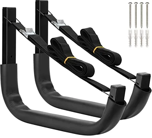 Ganchos de almacenamiento para kayak, estante de pared de 38 cm para tabla de remo, colgador de tabla de surf resistente con carga máxima de 68 kg (38 cm x 26,7 cm)