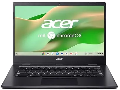 Acer Chromebook 314 (CBOA314-1H-C32M), pantalla FHD 14", Intel Celeron N4500, 4 GB RAM, 128 GB SSD, Intel UHD Graphics, ChromeOS, teclado QWERTZ, negro
