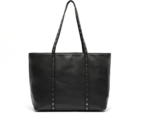 MISAKO Watty bolso shopper con detalles metálicos Mujer - Watty Negro 30 X 44 X 15 cm