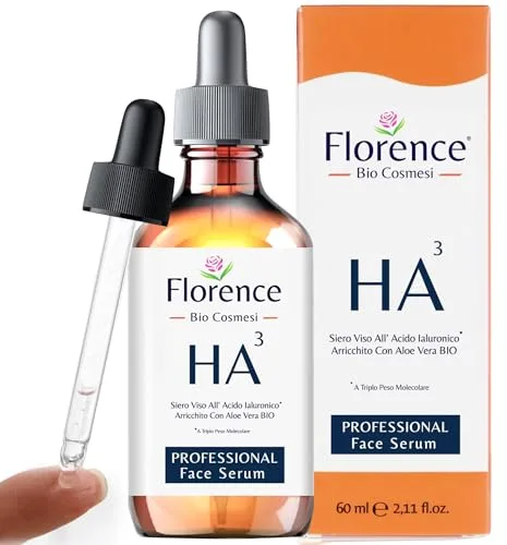 60ml. Bio Sérum Facial con Triple Ácido Hialurónico Puro, Agentes Antiarrugas, Antiojeras, Antiedad. Serum Vitamina C Para la Cara,Hidratante,Orgánico,Vegano. También Ideal Como Crema Contorno de Ojos