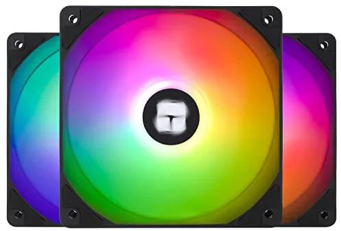 Thermalright TL-C12C-S CPU Fan 120mm ARGB Case Cooler Fan, 4pin PWM silencioso ventilador de ordenador con rodamiento S-FDB incluido, ARGB Fanáticos hasta 1500RPM ventilador（3 cantidades）