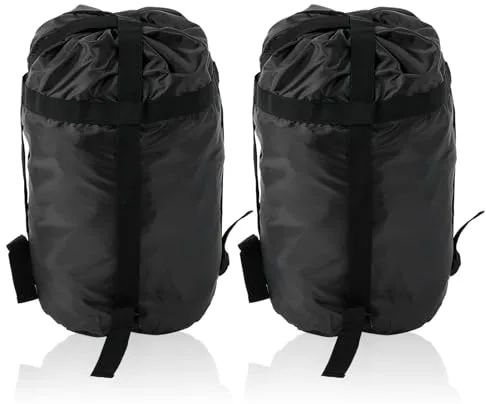 Cyrank Saco de compresión, 2 Sacos de compresión para Saco de Dormir, Saco de Dormir de Nailon, Saco de Viaje para Acampar, Senderismo