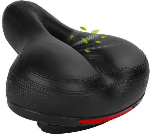 Dripex Sillín Bicicleta Cómodo Impermeable, Sillín de Bicicleta Gel (Negra)