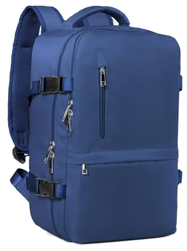 Hayayu Mochila Viaje Cabina Avion 40x20x25, Mochilas Cabina para Ryanair 40x30x20cm Maletas De Viaje Mujer Hombre Equipaje De Mano 40x20x25 Bolsa 20L con Orificio De Carga Y Bolsillo Antirrobo