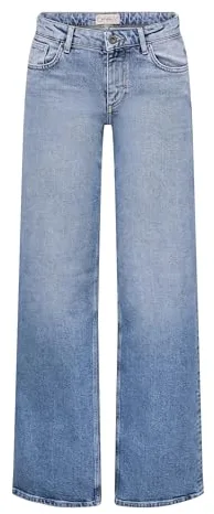 Only Onljuicy Lw Wide Leg Dnm Rea365 Noos Pantalones vaqueros elásticos, Mujer, Light Blue Denim, 32W / 32L