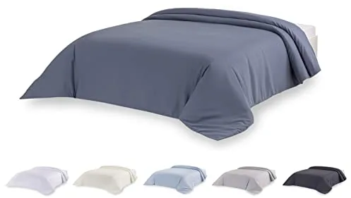 Todocama – Funda nórdica de Microfibra para edredón de Tacto Extra Suave. (Azul grisáceo - Cama 80/90-150x220cm).