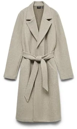 Vero Moda Vmfortuneaya Ss23 Long Coat Noos Abrigo, Mujer, Silver Mink/Detail:MELANGE, XL