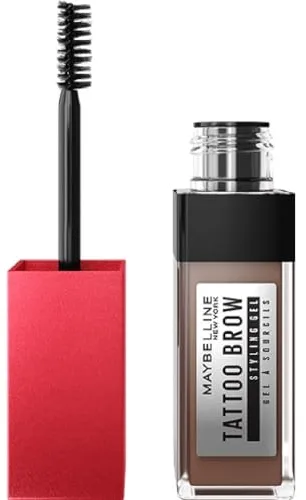 Maybelline New York Tattoo Brow Gel, Cejas Rellenas a prueba de Todo en 1 paso, Tono 255 Soft Brown