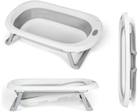Ms Babyworld - Bañera plegable flexible para bebé hasta 24 meses - plegado compacto con patas antideslizantes para recien nacido - Ideal para viaje - Portátil
