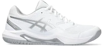 ASICS Dedicate 8 Mujer Zapatos de Tenis Blanco Plata