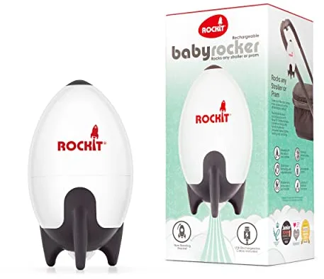 Rockit Rocker recargable – Ayuda para dormir para bebés balancea suavemente cualquier cochecito o cochecito, velocidad ajustable – Se adapta a todos los cochecitos y cochecitos para crear un bebé