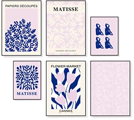 Láminas Decorativas Happymots | Pack 6 Unidades - 4 en tamaño A3 y 2 en tamaño A4 | Motivos Variados | Decoración Habitación | Láminas Decorativas para Cuadros | No Incluye Marcos