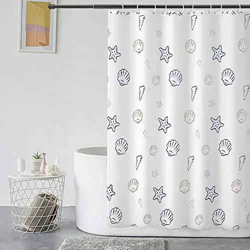 GERUIKE Cortina de Ducha Antimoho Tela Impermeable, Poliéster Cortina Ducha 180x200 cm, Cortina Baño con 12 Ganchos y Pesos, Cortinas de Baño para Bañera, Lavable con Agua, Mosaico Negro Gris Blanco
