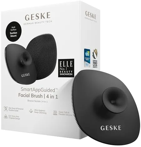 Cepillo de limpieza facial Geske SmartAppGuided Negro 4 en 1