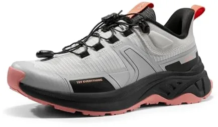 NORTIV 8 Zapatos de Senderismo Botas de Montaña Mujer Zapatillas Trekking Caza Antideslizante Ligeros al Aire Libre Transpirables Ligero,Size 39,Gris Rosa,SNHS239W