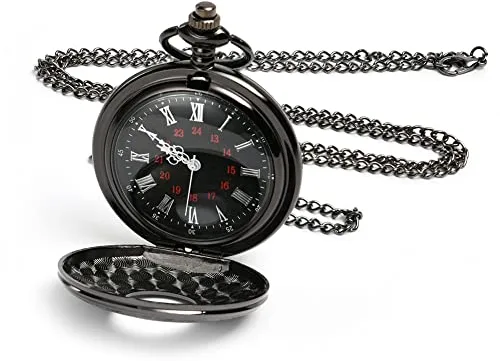 Vicloon Reloj de Bolsillo Vintage Con Cadena, Antiguo, Regalo para Cumpleaños, Aniversario, Navidad, Día del Padre