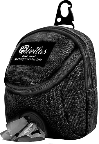 Yoosso Dispensador Bolsas Caca Perro, Multifuncional Portabolsas Perro Dispensador Bolsas Perro Tela Portabolsas para Excrementos de Perros para Adiestramiento de Perros Paseadores (Negro)