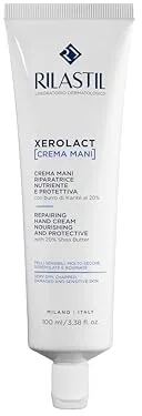 Rilastil Xerolact - Crema Reparadora para Manos Secas, Agrietadas y Estropeadas, Estándar, 100 Mililitros